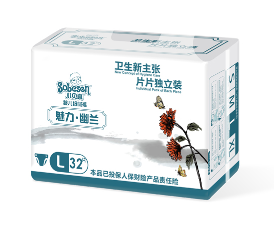 小貝真魅力幽蘭嬰兒紙尿褲L碼32片