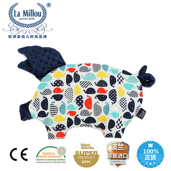 拉米洛新魔幻大藍(lán)鯨小豬枕勇氣海軍藍(lán)