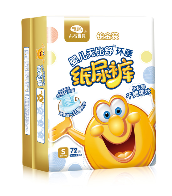 布布寶貝鉑金裝嬰兒環(huán)腰紙尿褲S豎向