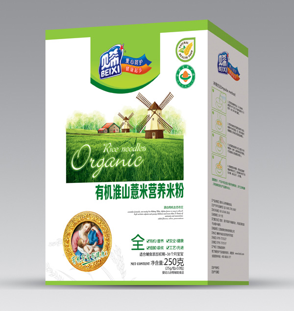 貝希淮山薏米有機(jī)米粉盒