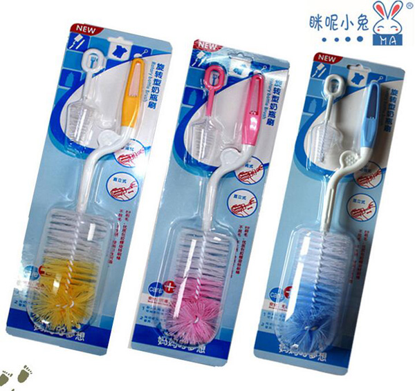 咪妮小兔奶瓶刷奶嘴刷長柄短柄刷彩色刷子