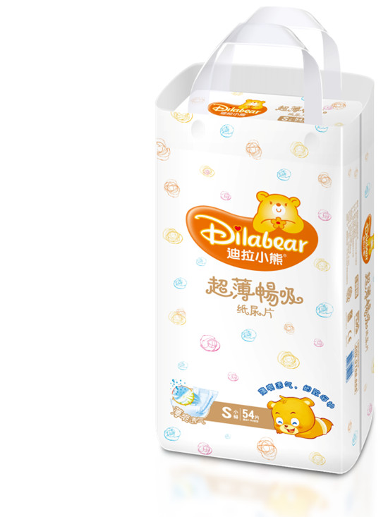 迪拉小熊超薄暢吸紙尿片S碼54片