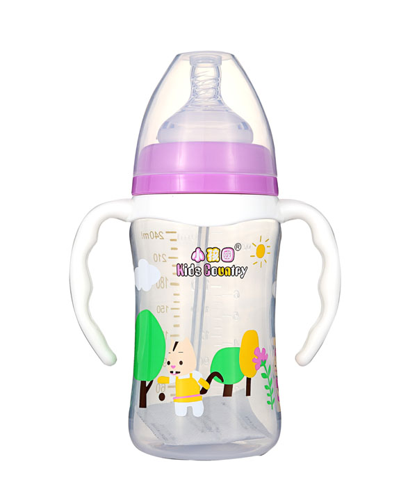 小孩國寬口直身自動PP奶瓶240ML