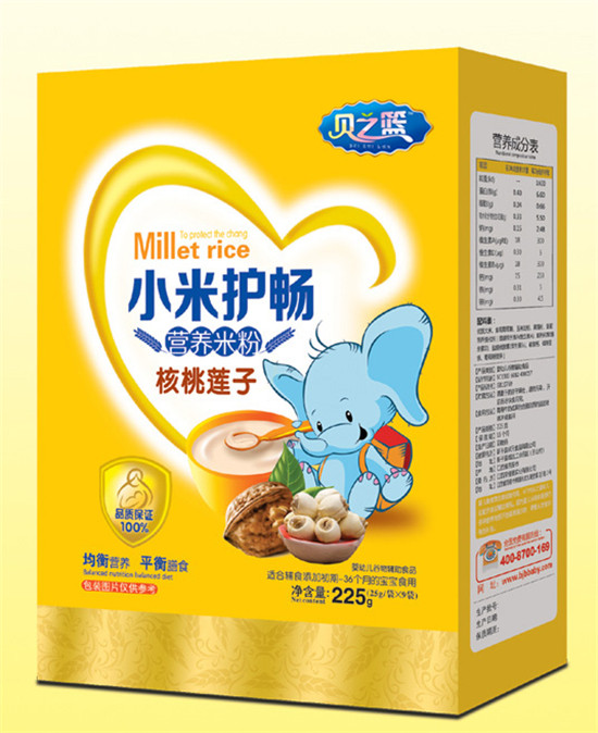 貝之籃核桃蓮子-小米護(hù)暢營養(yǎng)米粉盒裝