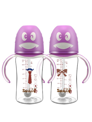 小太陽(yáng)可愛企鵝晶鉆玻璃奶瓶240ML