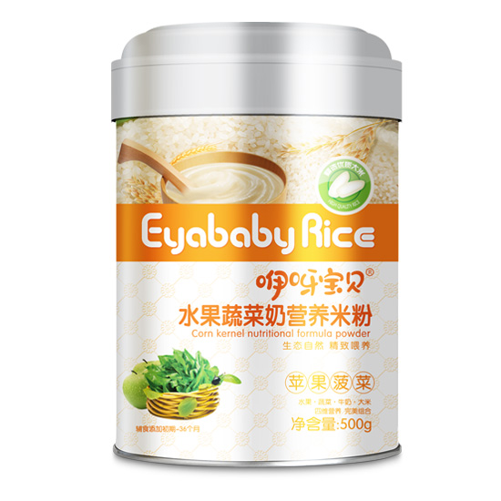 咿呀寶貝水果蔬菜營(yíng)養(yǎng)米粉聽(tīng)裝(蘋(píng)果菠菜)