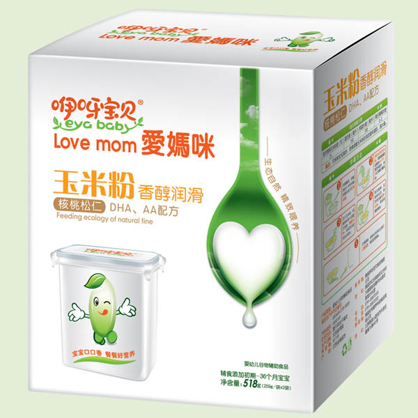 咿呀寶貝香醇潤滑DHA核桃松仁配方玉米粉