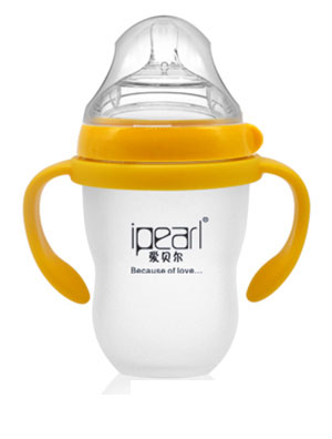 愛(ài)貝爾寬口仿母乳硅膠奶瓶240ml