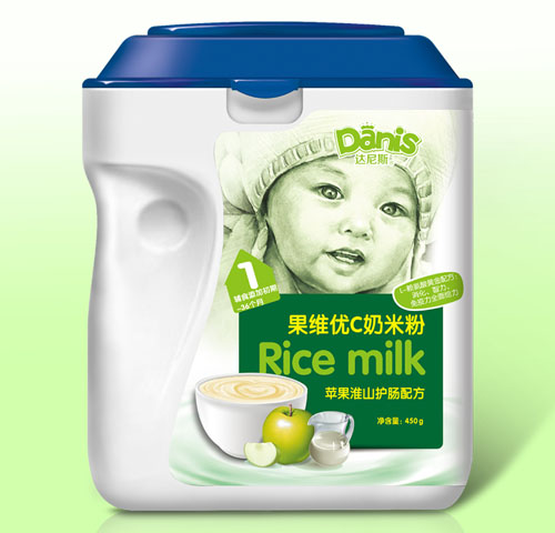 達(dá)尼斯蘋果淮山果維優(yōu)C奶米粉1段