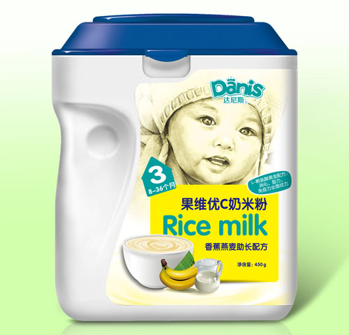 達(dá)尼斯香蕉燕麥果維優(yōu)C奶米粉3段