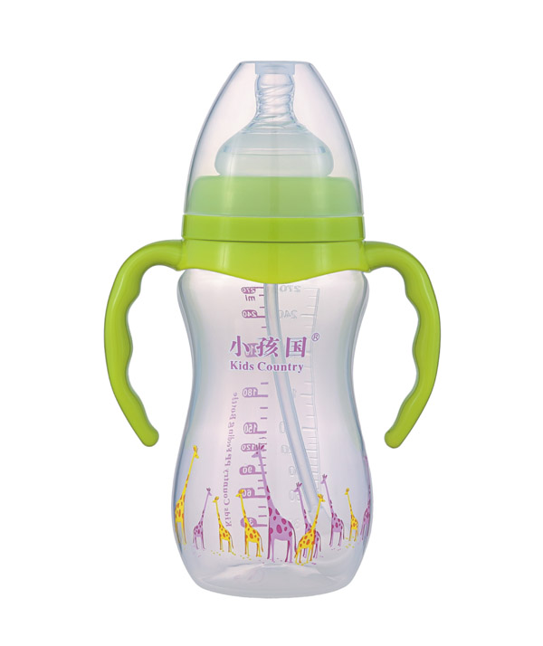 小孩國(guó)寬口自動(dòng)弧形PP安全奶瓶270 ML