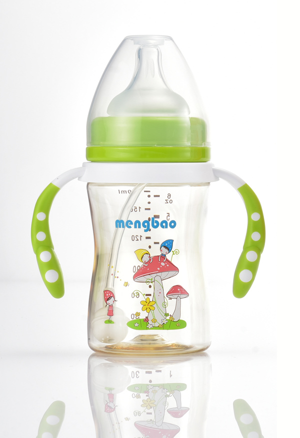 盟寶小蠻腰PPSU奶瓶綠色