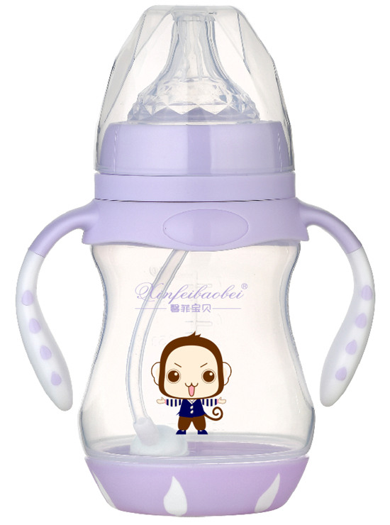 馨菲寶貝奶瓶雙柄紫色
