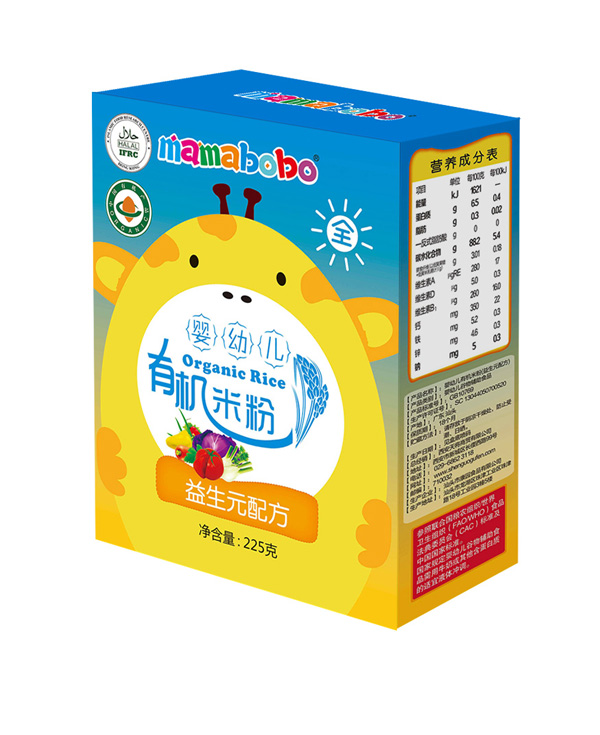 mamabobo嬰幼兒有機(jī)米粉-益生元配方