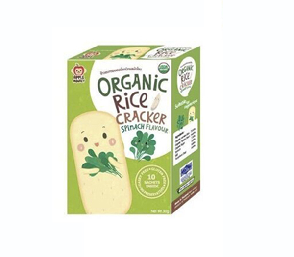 蘋(píng)果猴純天然磨牙米餅-菠菜味