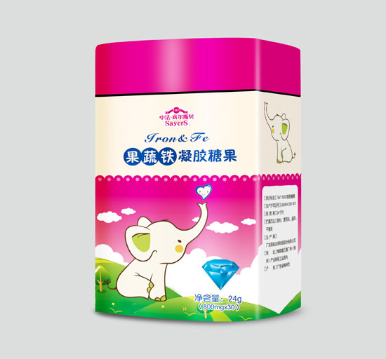 中法賽爾斯貝QS果蔬鐵膠丸30粒(鐵盒)