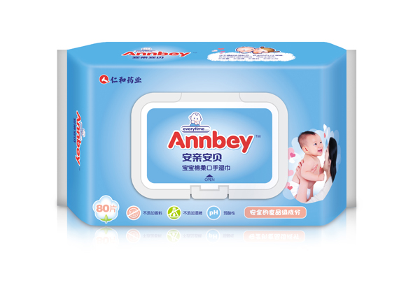 安親安貝寶寶棉柔口手濕巾 80片