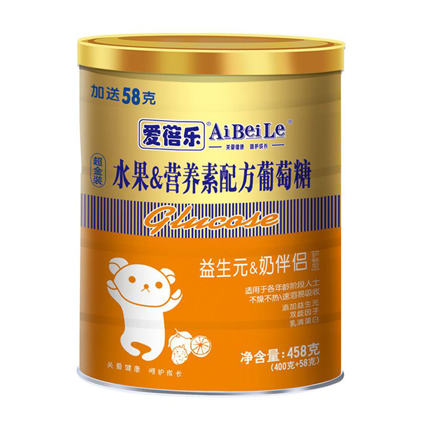 愛(ài)蓓樂(lè)樂(lè)458克水果&營(yíng)養(yǎng)素配方葡萄糖-益生元