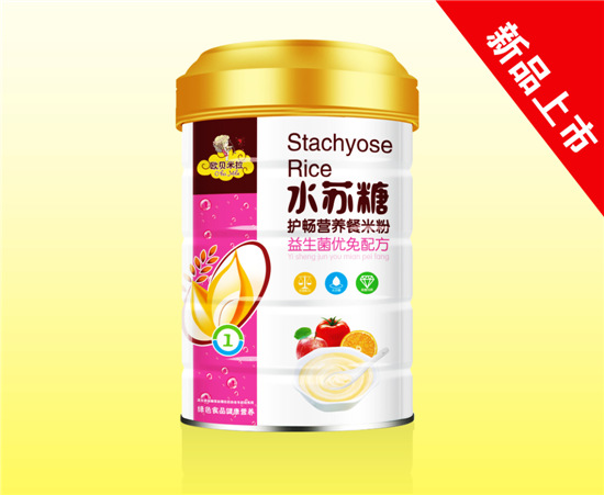 歐貝米拉水蘇糖護暢營養(yǎng)餐米粉益生菌配方聽裝