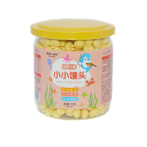 海底小縱隊小小饅頭胡蘿卜味包裝升級100g