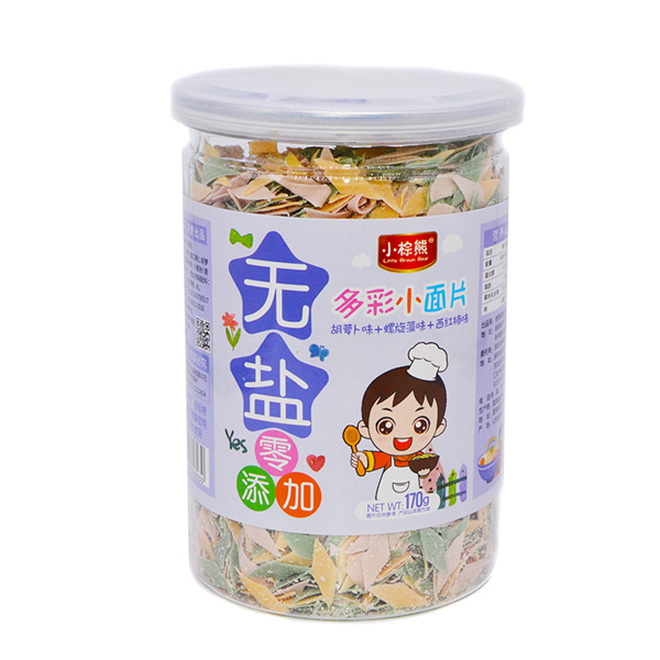 小棕熊無鹽多彩小面片(胡蘿卜+螺旋藻+西紅柿)