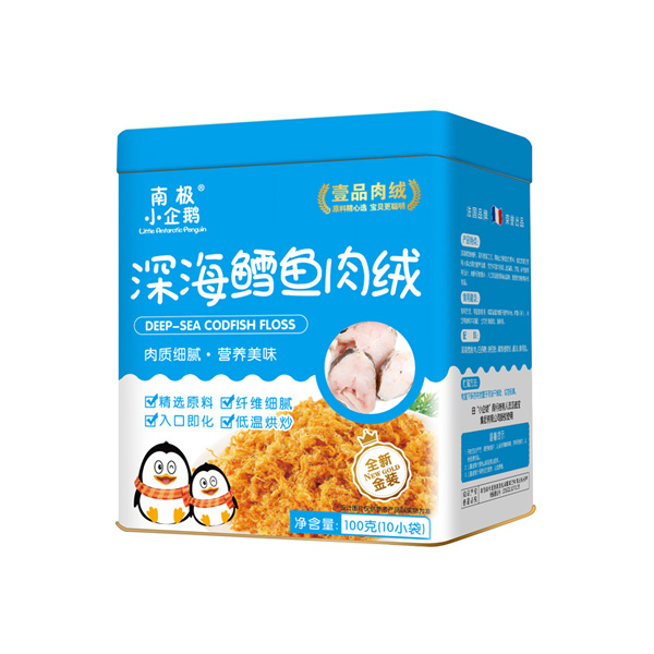 南極小企鵝深海鱈魚(yú)肉絨高檔罐裝