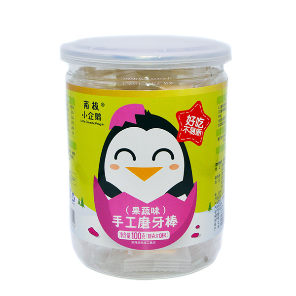 南極小企鵝手工磨牙棒新品果蔬味罐裝