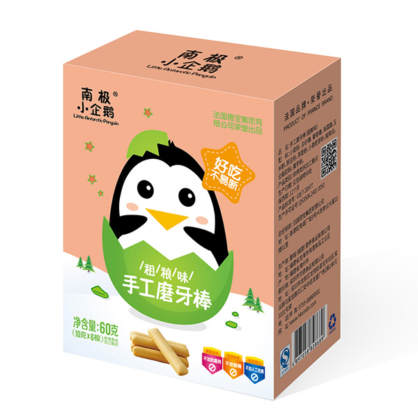 南極小企鵝手工磨牙棒新品粗糧味盒裝