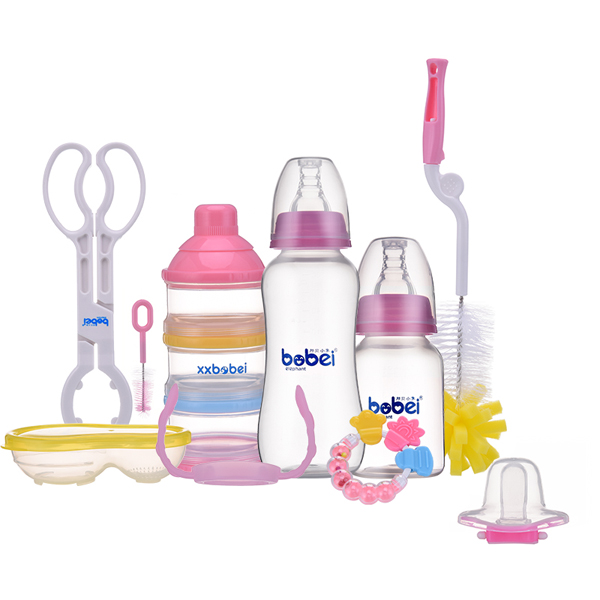 邦貝小象喂哺套裝粉色系