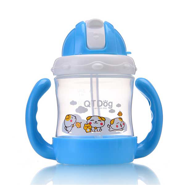 邦貝小象卡通學飲杯-藍色小狗