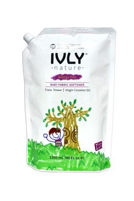 IVLYnature嬰童衣物柔順劑袋裝1200ml(梔子花椰子油)