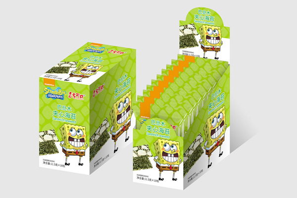 香當可口海綿寶寶系列-巴旦木夾心海苔盒裝