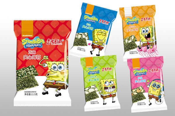 香當可口海綿寶寶夾心海苔系列