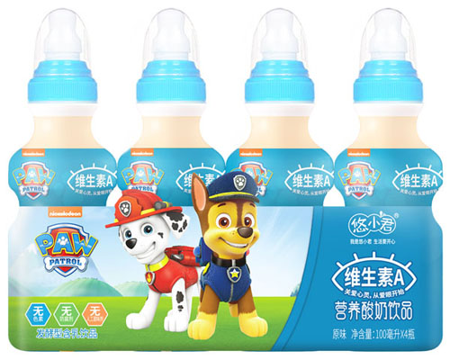 汪汪隊(duì)維生素A營(yíng)養(yǎng)酸奶飲品原味四連膜