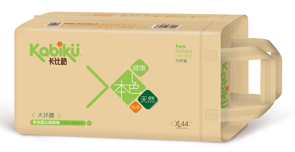 卡比酷大環(huán)腰本色嬰兒紙尿褲XL44