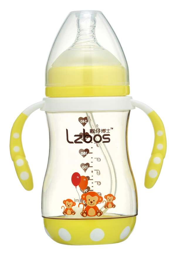 靚仔博士PPSU寬口徑自動奶瓶 黃色