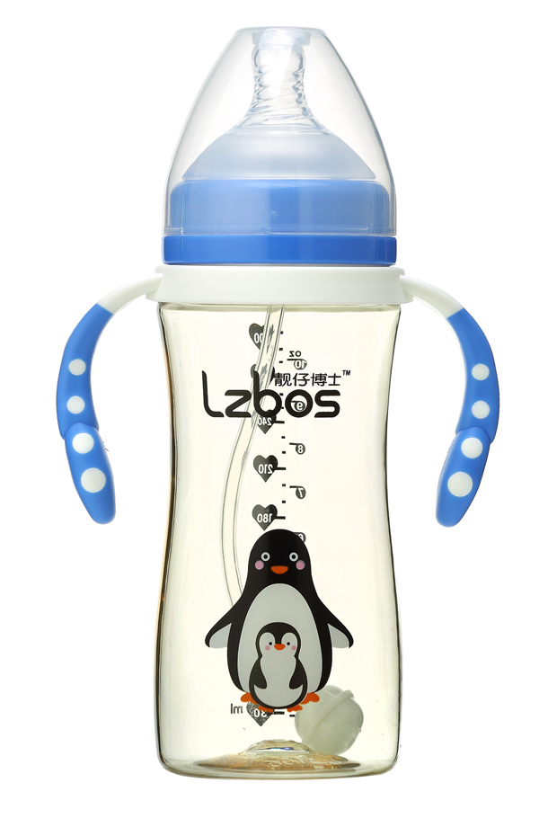 靚仔博士寬口徑自動奶瓶 藍色