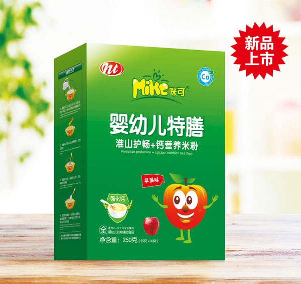 咪可嬰幼兒特膳淮山護(hù)暢+鈣營(yíng)養(yǎng)米粉(蘋果味)盒裝