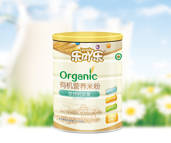 樂吖樂有機營養(yǎng)米粉鈣鐵鋅蘋果罐裝