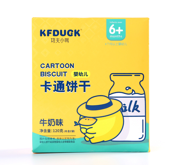 功夫小鴨嬰幼兒卡通餅干 牛奶味