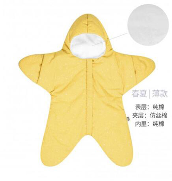 西班牙baby bites 嬰兒小海星睡袋 黃色春夏薄款.jpg 西班牙baby bites 嬰兒小海星睡袋 黃色春夏薄款.jpg