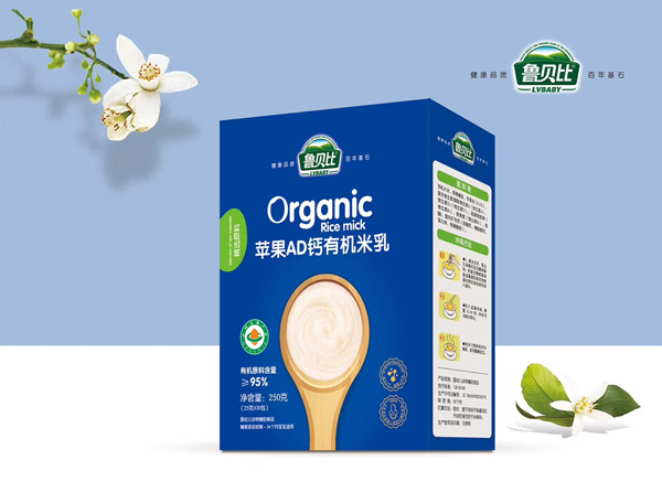 魯貝比蘋果AD鈣有機米乳盒裝