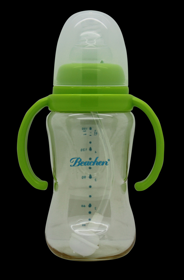 貝臣150ml 標(biāo)口PPSU帶手柄自動(dòng)吸奶瓶