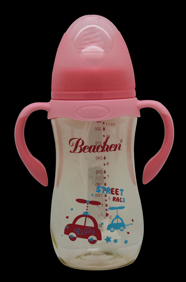 貝臣330ml 寬口PPSU帶手柄自動(dòng)吸奶瓶