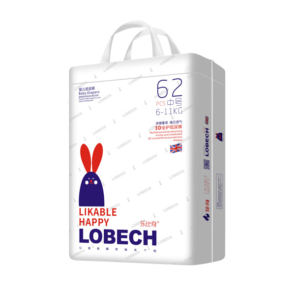 樂比奇3D全護(hù)紙尿褲中號62