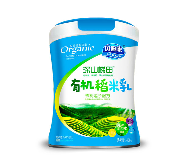 貝迪康深山梯田有機(jī)稻米乳-核桃蓮子配方 聽(tīng)裝