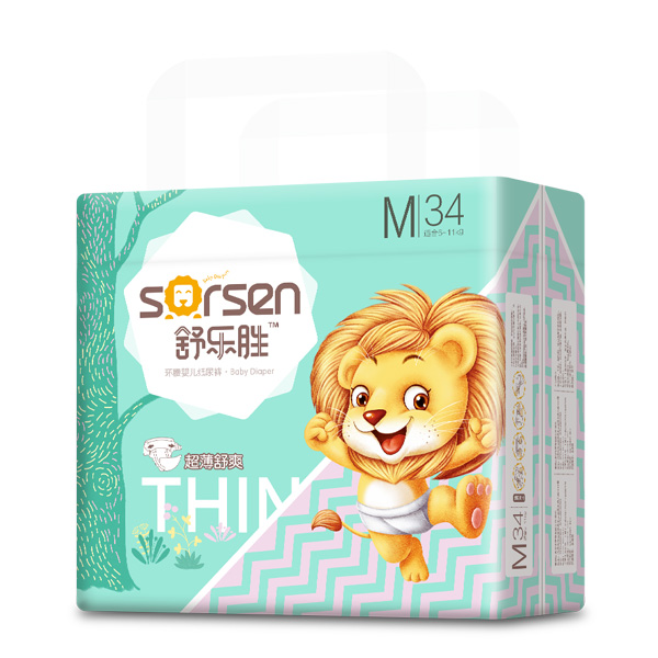 舒樂(lè)勝環(huán)腰嬰兒紙尿褲小包M34