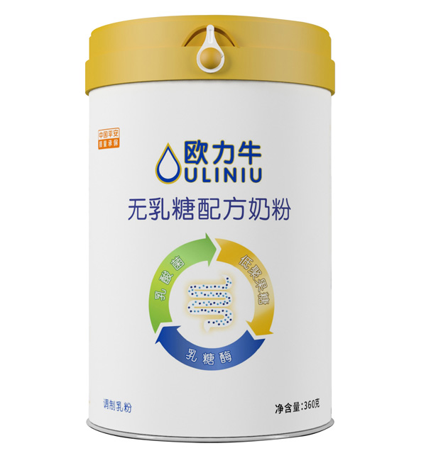 歐力牛無乳糖配方奶粉360g