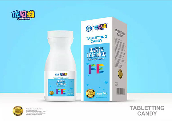 優(yōu)貝滋果蔬鐵壓片糖果