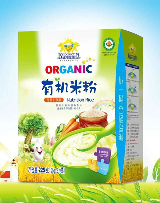 金盾愛嬰胡蘿卜蔬菜有機(jī)米粉盒裝